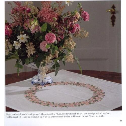 Top Quality lovely counted cross stitch kit table cloth tablecloth placemat flower flowers