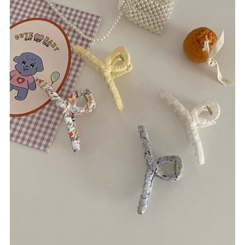 2021 Korean New Hair Claw Barrettes For Women Fashion Girl Geometric Hollow Out Headwear Hair Accessories Crab Hair Clip Print