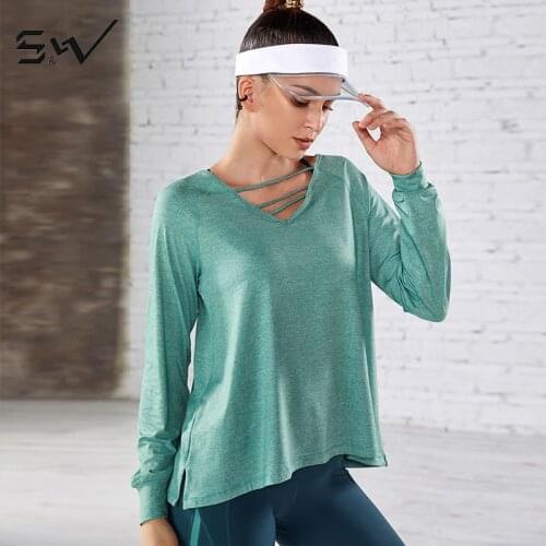 TaoBo Loose Sports Yoga Top Female Fitness Long Sleeve Top Gym Workout Solid Quick Dry Running Training Clothes For Women