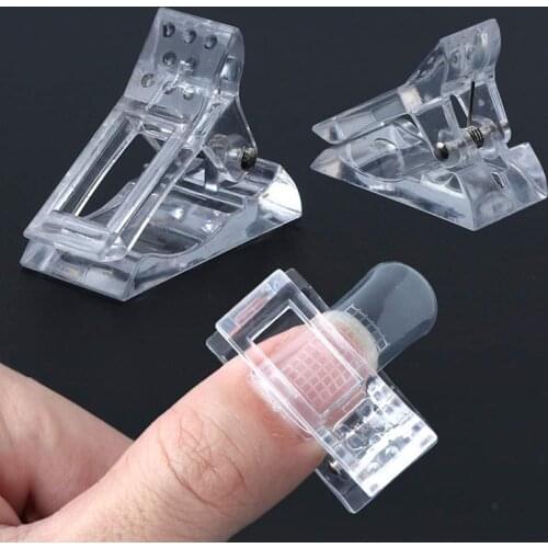 1PC/2PCS/5PCS Nail Tips Clip Quick Building UV Builder Gel Assistant Tool DIY Manicure Plastic Extension Clamp