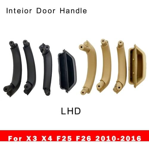 4pcs Left Hand Drive Car Armrest Handle Door Handle Base Right Left Door Interior Inner Handle Pull Trim For BMW X3 X4 F25 F26