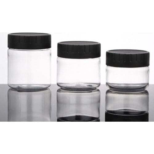 5/10Pcs 30ml/40ml/50ml/60ml/80ml Black Clear Plastic Jar and Lids Empty Cosmetic Containers Box Bottle Travel Storage Make Up