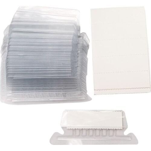 50PCS Classification Tag PVC Hanging File Holder Index Label Strip Durable Bendable For Organize And Distinguish Hanging Files