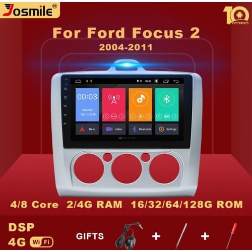 2 din Android 10 Car GPS For ford focus 2 3 MK1/Mk2/Mk3 Radio Multimedia Player Navigation AI Voice Control Bulit-in Carplay DSP