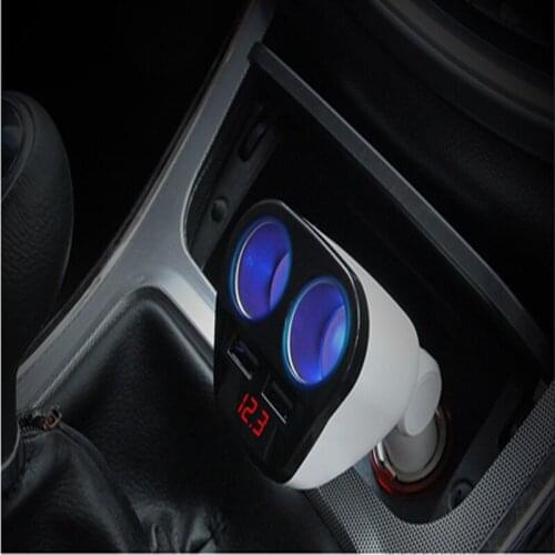 3.1A Dual USB Car Charger 2 Port LCD Display 12-24V Cigarette Socket Lighter