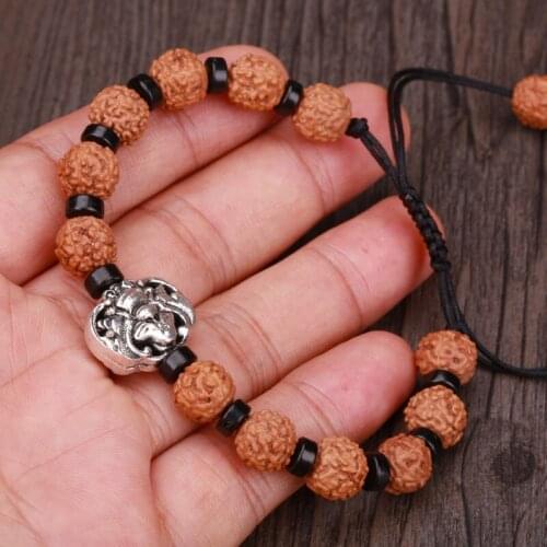 KEJIALAI Handmade Bat Boddha Bracelet Buddhist Beads Bracelets Meditation Women Men Bangle Religious Strand Bracelet KJLFZ121