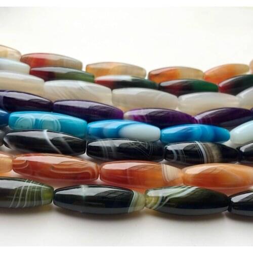 Free Delivery 10X30mm Natural Agates Beads for Jewelry Making Measle Botswana DIY Christmas Jewelry gift 15"