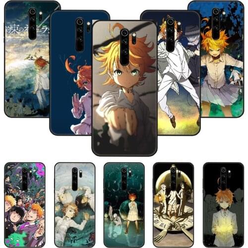 Phone Case For Xiaomi Redmi Note 8 8T 7 7A 9 9S 8A 4 5 Pro Black Cover Waterproof Tpu Bumper Art The Promised Neverland Anime