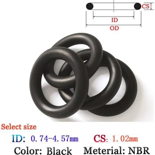 CS 1.02mm Fluoro Rubber O-Ring 10pcs Washer Seals Plastic gasket Silicone ring film oil and water seal gasket NBR material Ring