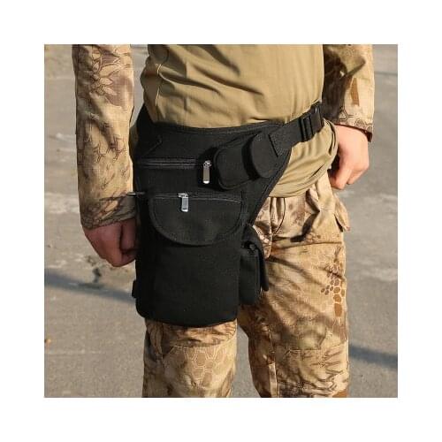 Free Shipping Canvas Waist Bags Drop Leg Bag Men Belt Bicycle Motorcycle Money Belt Pack Unisex Men Black Belt Pack Bag