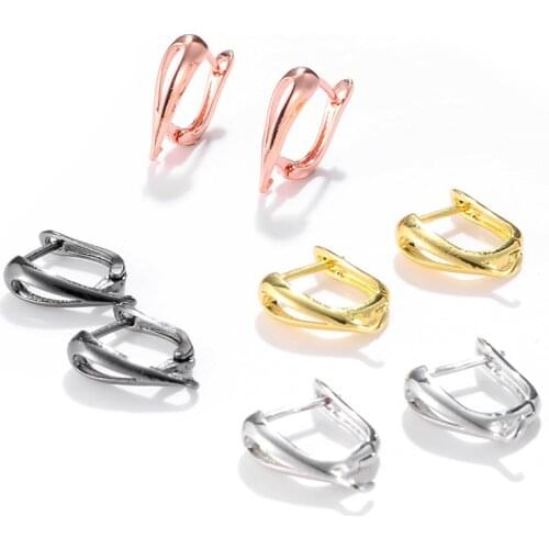 1pair drop shaped hollow earrings stud earrings Accessories for jewelry making women charm DIY handmade materials