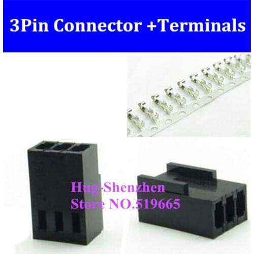 China Wholesale Black Molex 2510 3 Pin 3Pin Fan male PWM Power shell connector housing + female Terminal crimp pins