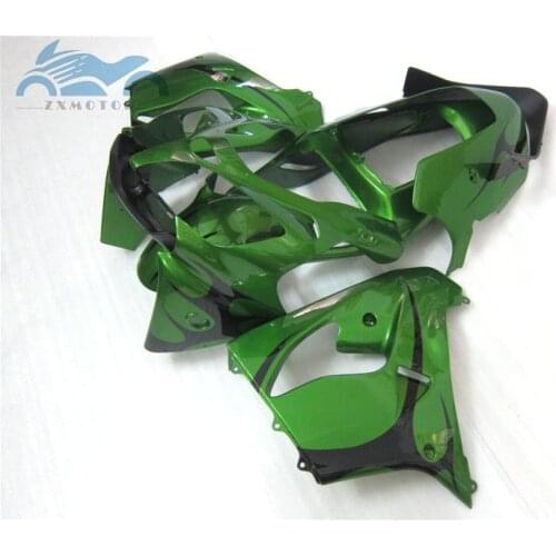 Motorcycle ABS plastic fairing set for Kawasaki Ninja ZX9R Fairings kit 2002 2003 ZX 9R 02 03 dark green body aftermarket