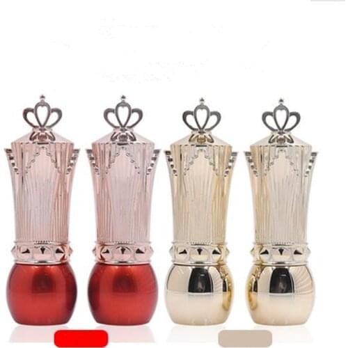 12.1mm Lipstick Container With Crown Lid red gold Lip Gloss Tube Lip Balm Bottle F20172550