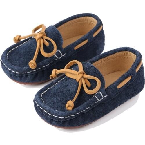 LOVIRS Genuine Leather Kids Loafers Comfortable Flat Casual Shoes Children Loafers Shoes For Girls Boys