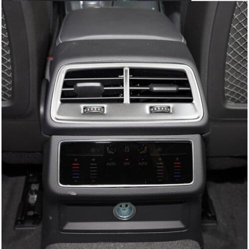 Stainless Steel Rear Air Conditioner Outlet Frame Decoration Cover Trim For Audi A6 C8 2019 2020 Car Styling Interior