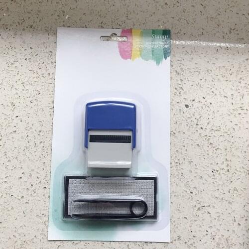 Handicrafts Printing Rubber Stamp DIY Custom Personalized Self Inking Business Address Name Letter Stamps With Tweezers