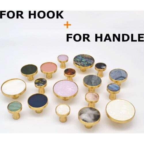 Handle Knobs for Furniture Cabinet Handle Brass Cupboard Pulls Drawer Knobs Kitchen Handles Colorfull Wall Hook