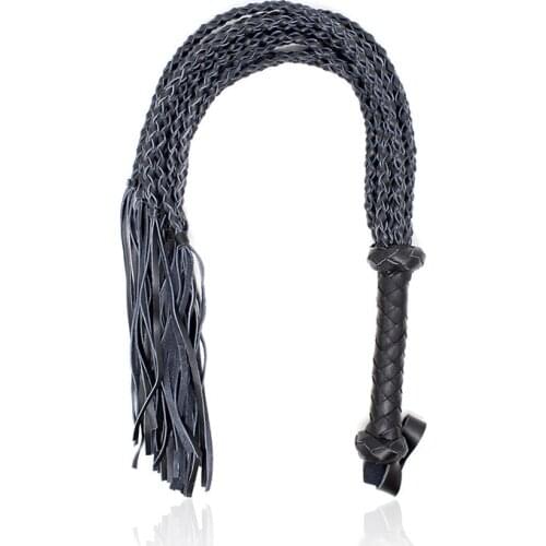 90cm Genuine Leather Whip Handle Spanking Paddle Scattered Whip Erotic Sex Toys for Adult Nightclub Adults Products Sex Games