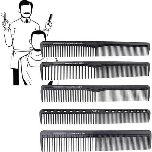 Hair Brushes Edge Control Comb Professional Carbon Fiber Cricket Anti Static Cutting Comb Barber Accessories Haircut Brush Tool