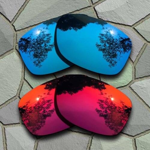 Sky Blue&Violet Red Sunglasses Polarized Replacement Lenses for Oakley Jupiter Squared