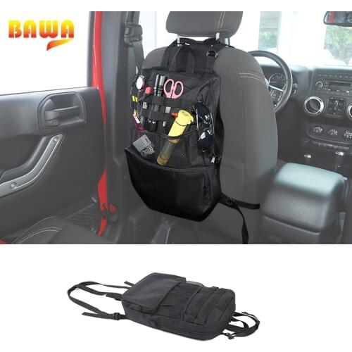 BAWA Rear Seat Back Universal Storage Bag Hanging Multi-Pocket Backrest storage for Tablet Ipad Interior Stowing Tidying Bags
