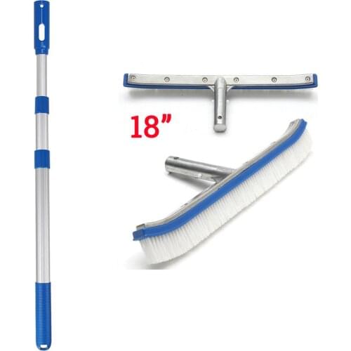 34 Inch Telescopic Swimming Pool Pole 3-Section Rod For Pool Skimmer Net Cleaning For Spa Pond Skimmer Mesh Rake Net Grip Handle