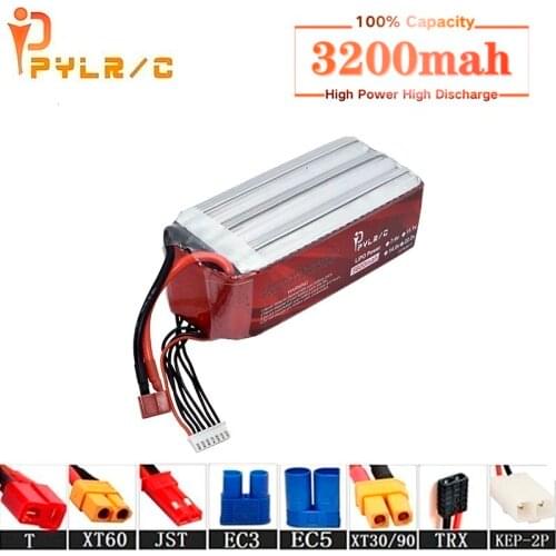 High Rate 22.2v 3200mAh Lipo Battery For RC Helicopter Parts 6s Lithium battery 22.2v 50C RC Cars Airplanes Drone Battery T/XT60