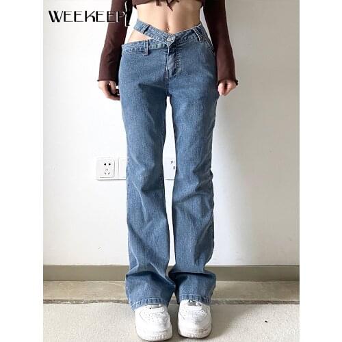 Женские обтягивающие джинсы WEEKEEP China At AliExpress