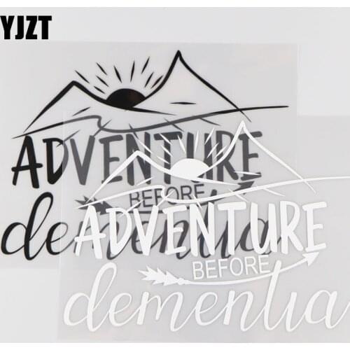 YJZT 18.3CM*13.5CM Adventure Before Demenlia Creative JDM Vinyl Decal Car Sticker Decoration Black/Silver 4A-0182