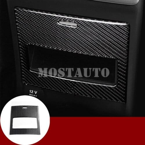 For Benz GLE W166 Coupe C292 Carbon Fiber Rear Storage Box Cover Trim 2015-2018 1pcs Car Accessories Interior Car Decor Car Trim