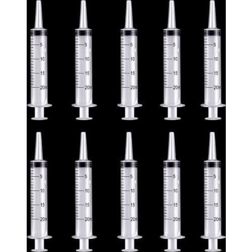 10pcs 20ml Syringe Disposable Pipette For Lip Gloss Diy Lipgloss Base Oil Refilling Measuring Tools No Needle Wholesale