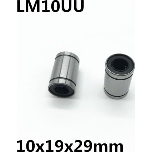 10pcs LM10UU ball bearing inner diameter 10x19x29mm guide linear optical axis bearings Linear motion bearings high quality