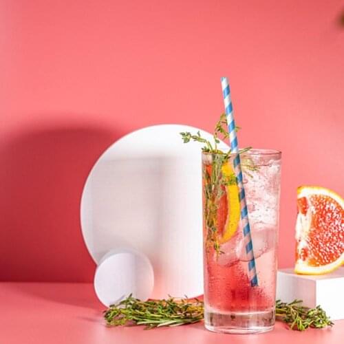100Pcs/Bag Drinking Straws Eco-friendly Sturdy Paper Colorful Disposable Straws for Juices Disposable paper straws