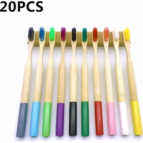 20 Pack - Biodegradable Natural Charcoal Bamboo Toothbrushes (BPA Free Soft Bristles Compostable, Eco Friendly,Organic, Vegan)
