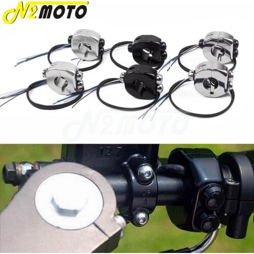 22mm 25mm Motorcycle 1" 7/8" Handlebar M-switch Push Button Switch Control Universal for Harley Cafe Racer Yamaha Bobber XS650