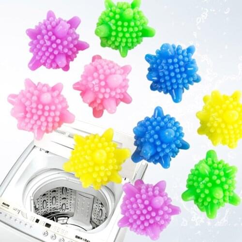 6pcs Reusable Laundry Ball Washing Machine Clothes Softener Household Cleaning Product Starfish Shape PVC Solid Cleaning Balls