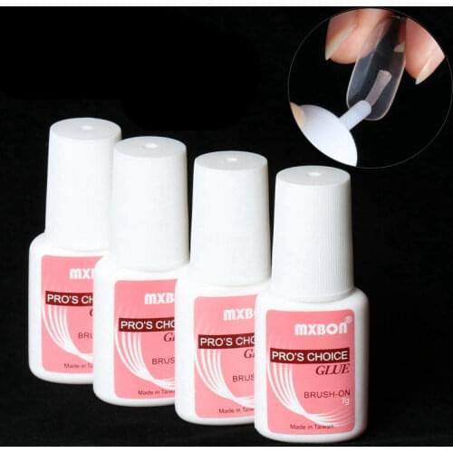 7g Fast Drying Nail Glue for False Nails Glitter Acrylic Decoration with Brush False Nail Tips Design Faux Ongle Nail Care Tool