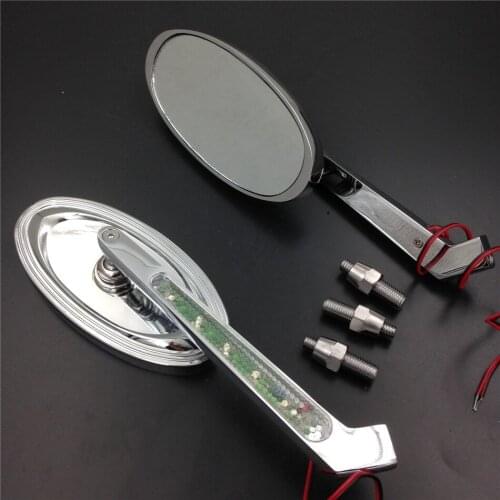 Aftermarket free shipping motorcycle accessories retroviseur moto LED Turn signal Oval mirrors for Suzuki GSXR600 750 1000 1100