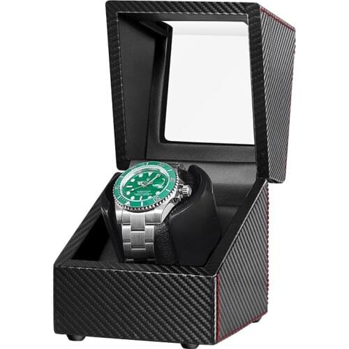 Automatic Watch Winder Silent Motor Carbon Fiber Watch Winding Storage Box Collection Holder Display Ultra-quiet Japanese motor