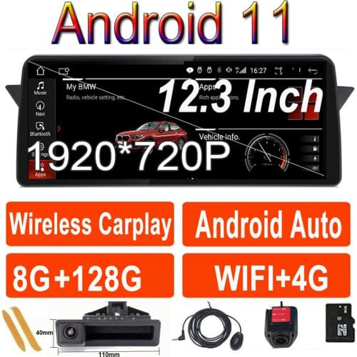 6GB+128GB Android 10 12.3" Car Radio Stereo Multimedia Player GPS Navigation For BMW X1 E84 2009-2015 CIC