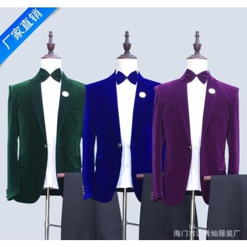 Blazer men formal dress latest coat pant designs marriage suit men stage singer terno masculino trouser wedding suits for mens