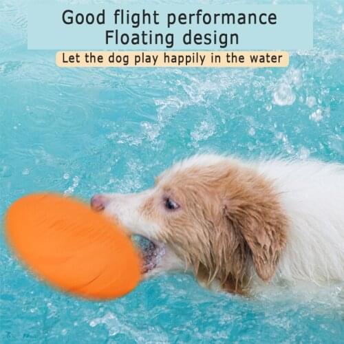 Big Better Silicone Flying Saucer Dog Cat Toy Discs Resistant Chew Puppy Training Interactive Supplies
