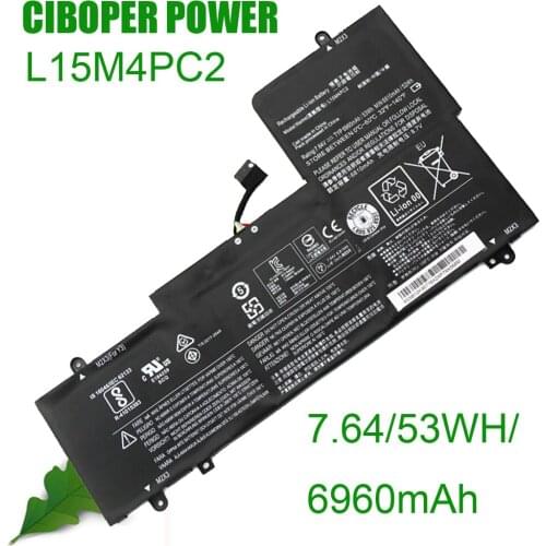 Ciboper Genuine Laptop Battery L15M4PC2 7.64/53Wh L15L4PC2 For 710-14ISK 710-14IKB 710-15ISK 710-15IKB 5B10K90778 5B10K90802