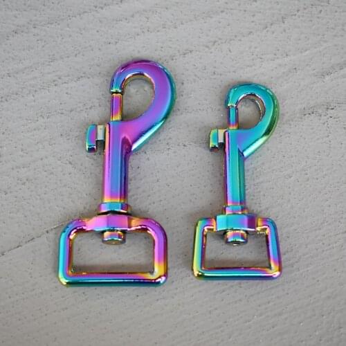 100 Pcs 15/20/25mm Colourful Metal Snap Hook Leather Strap Bag Buckles Clasps Lobster Dog Collar Keychain Swivel Trigger Clips