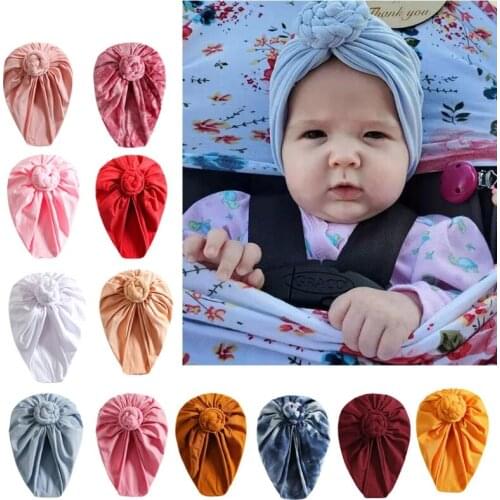 Baby Hat Flower Bowknot Baby Girl Hats Toddler Turban Hair Band Bonnet Infant Cap Newborn Headwrap Hat Baby Hairband