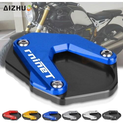 For BMW R Nine T RnineT 2014-2016 2015 Motorcycle CNC Kickstand Foot Side Stand Extension Pad Support Plate Enlarge RNINET Parts