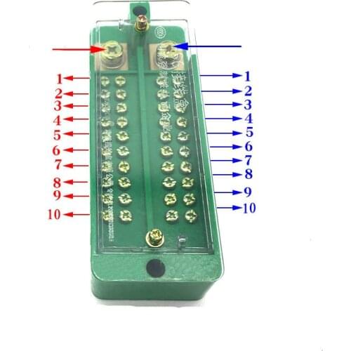 Straight-in Single-Phase Junction Box 2 In 20 Out Distribution Box 220V Wire Cable Seperater Terminal Box