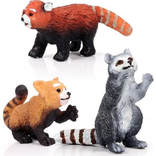 Solid Raccoon Animals Model Action Figure Simulation Wild Animal Action Figures Collection PVC Lovely Toy Kids Gift