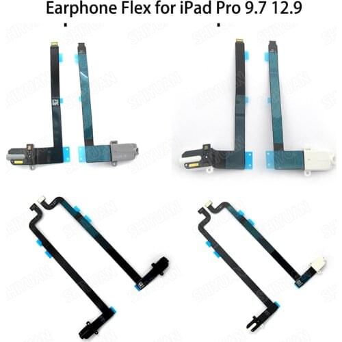 Earphone Flex Cable compatible for iPad Pro 7.9 12.9 earphones Headset connector Audio Jack Dock Port Part Black White